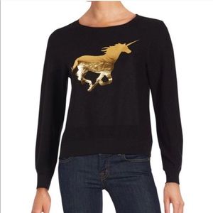 Wildfox Unicorn Metallic Jumper BBJ Gold Size L